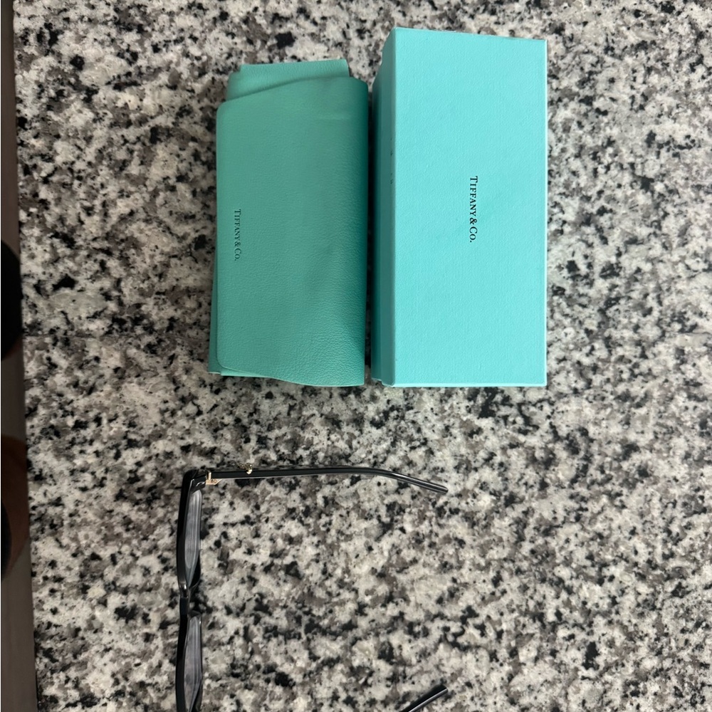 Tiffany & Co. Black Glasses with Turquoise Case
